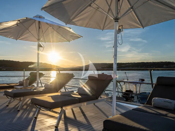 OURWAY Tenix Defence 36m - sundeck sunbathing area OURWAY Tenix Defence 36m - sundeck sunbathing area