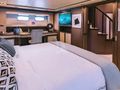 OVAL Cantieri di Pisa 31m - master cabin bed and work area OVAL Cantieri di Pisa 31m - master cabin bed and work area