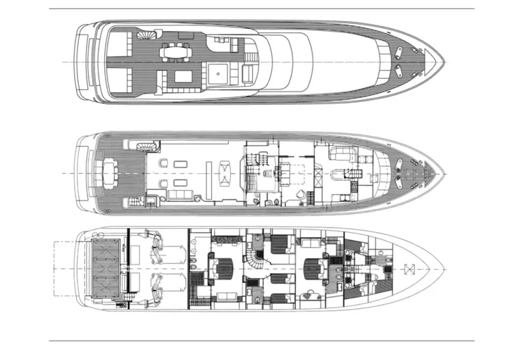 Layout for OVAL Cantieri di Pisa 31m - layout