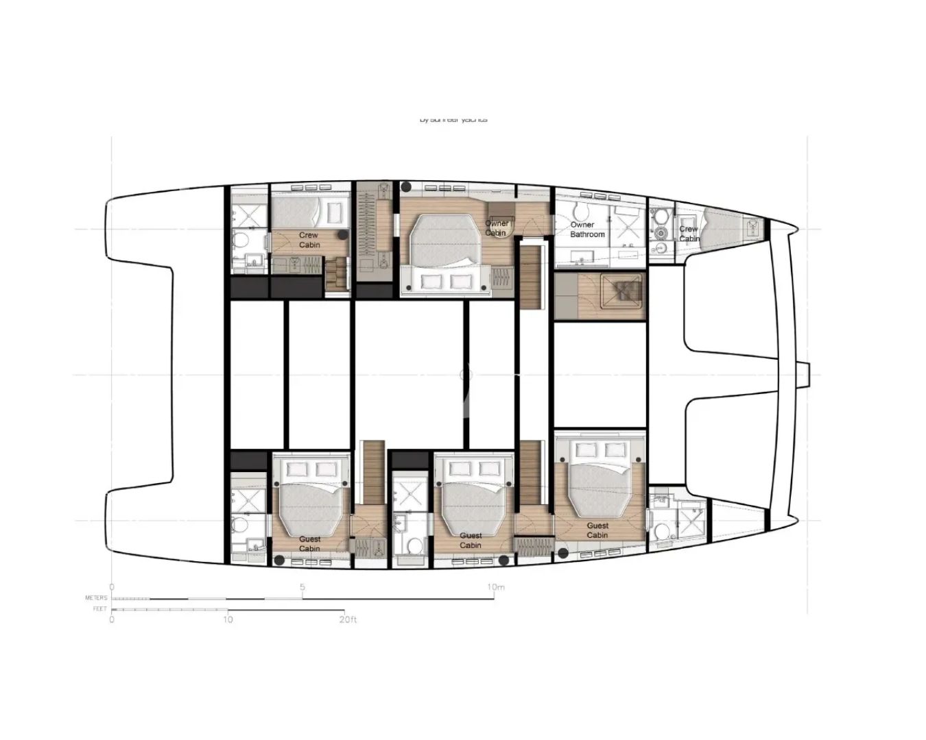 Layout for OYA Sunreef 60 - cabin layout