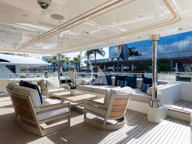 PALATIAL CRN Ancona 43 - main aft deck lounge PALATIAL CRN Ancona 43 - main aft deck lounge