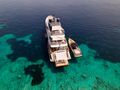 PALOMA Ferretti Custom Line Navetta 42 - aerial aft shot PALOMA Ferretti Custom Line Navetta 42 - aerial aft shot