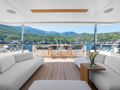 PALOMA Ferretti Custom Line Navetta 42 - aft deck bar area PALOMA Ferretti Custom Line Navetta 42 - aft deck bar area