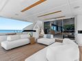 PALOMA Ferretti Custom Line Navetta 42 - aft deck lounging area PALOMA Ferretti Custom Line Navetta 42 - aft deck lounging area