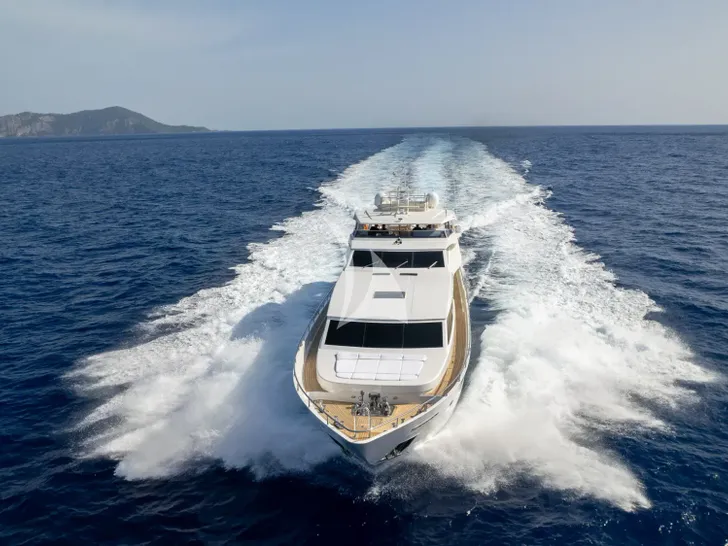PANFELISS Mengi Yay 37m - cruising bow view PANFELISS Mengi Yay 37m - cruising bow view