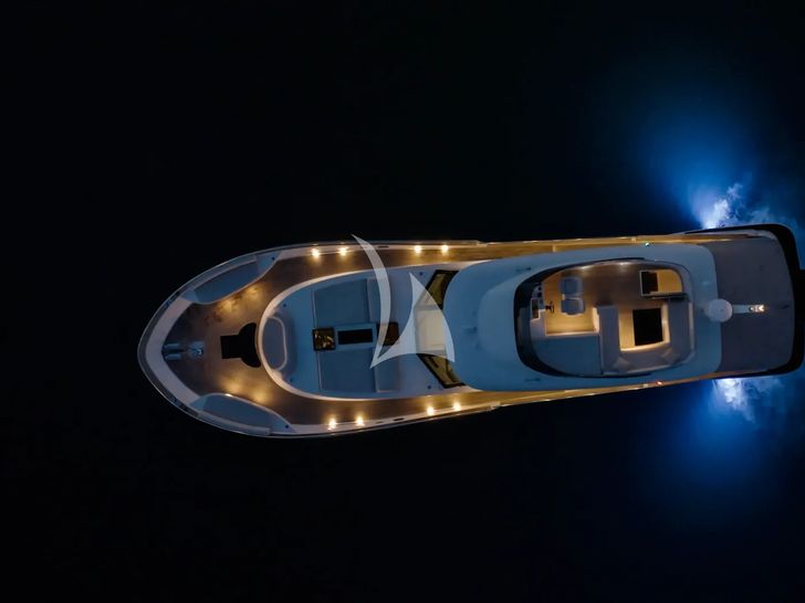 PANTA REI Monachus 70 Fly - aerial shot at night PANTA REI Monachus 70 Fly - aerial shot at night