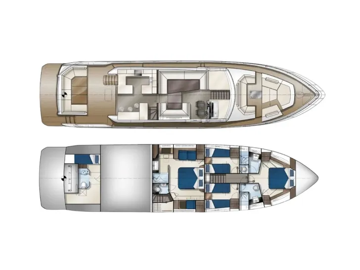 PARADISE Galeon 680 Fly - deck layout PARADISE Galeon 680 Fly - deck layout