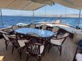 PAREA Custom Motor Sailer 28m - alfresco dining area PAREA Custom Motor Sailer 28m - alfresco dining area