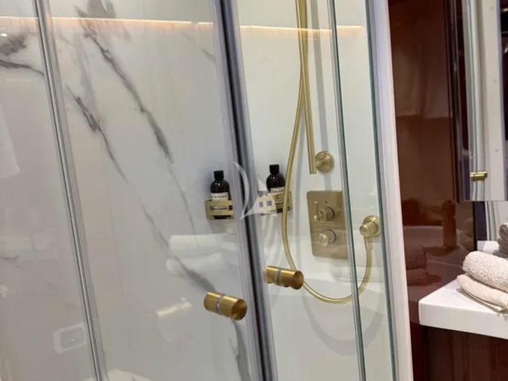 PAREA Custom Motor Sailer 28m - master cabin shower PAREA Custom Motor Sailer 28m - master cabin shower