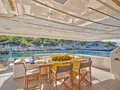 PAREAKKI Ferretti Custom Line 97 - aft deck dining area PAREAKKI Ferretti Custom Line 97 - aft deck dining area
