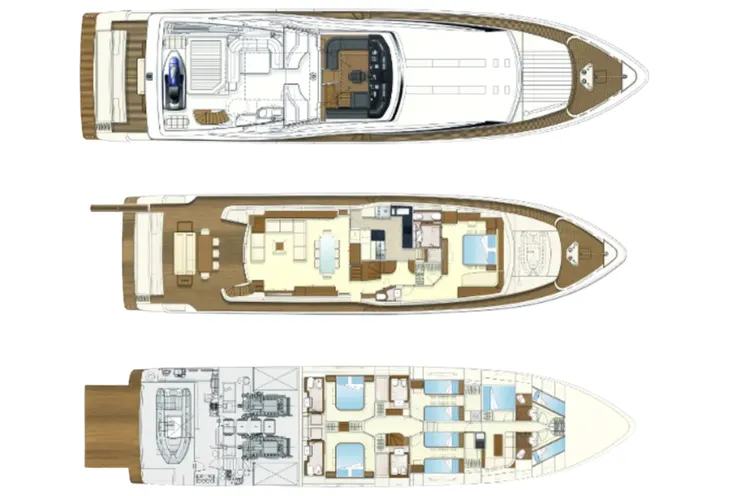 Layout for PAREAKKI Ferretti Custom Line 97 - layout