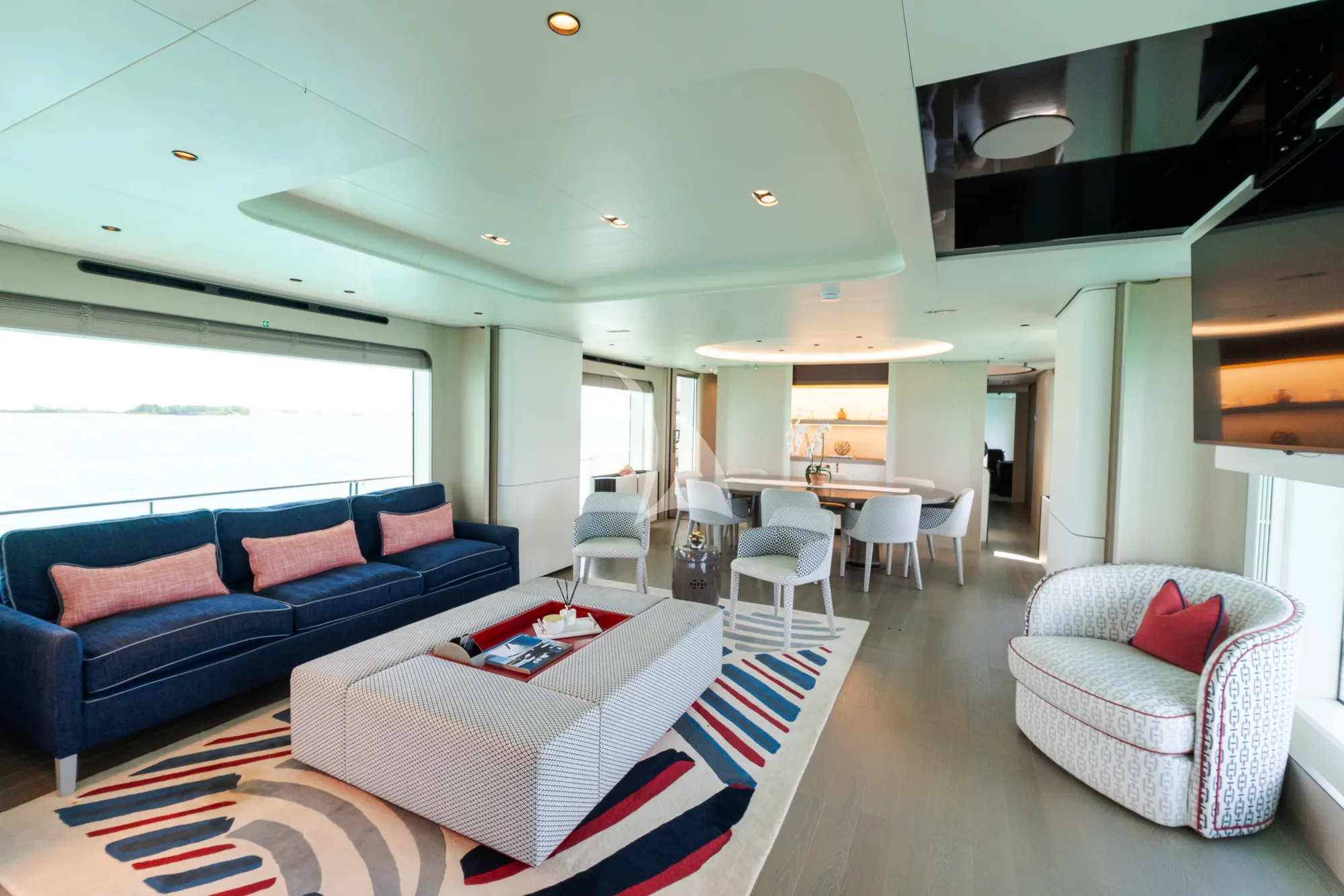 PENJA Azimut Grande 32m - main saloon lounge