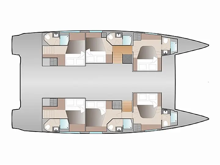 Layout for PENNY LANE Fountaine Pajot Aura 51 - layout