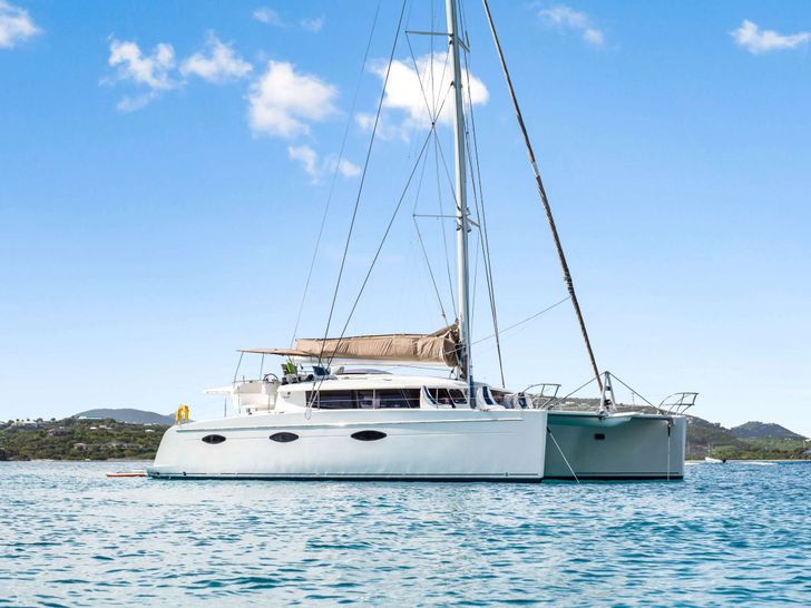 PERPETUAL BLUE Fountaine Pajot 59 - main profile PERPETUAL BLUE Fountaine Pajot 59 - main profile
