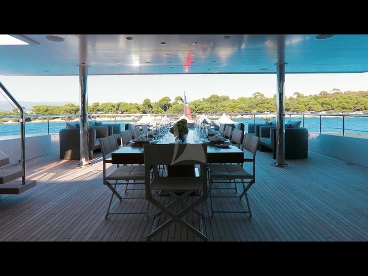 PERSEFONI Yacht Upper Deck Dining