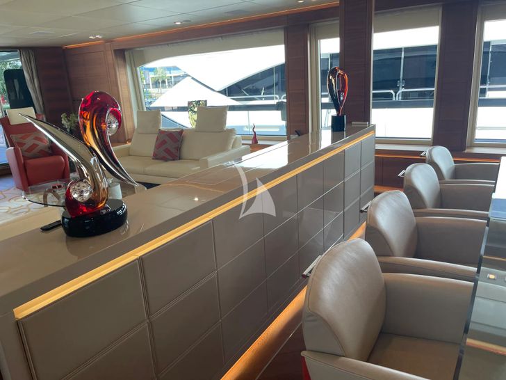 PERSEUS Maiora 36 - saloon view from the dining area PERSEUS Maiora 36 - saloon view from the dining area