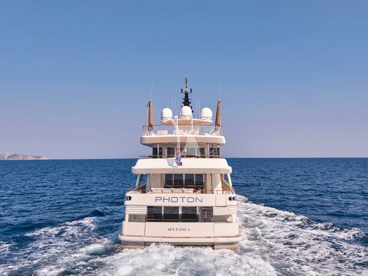 PHOTON CRN Ancona 43 - cruising aft shot PHOTON CRN Ancona 43 - cruising aft shot