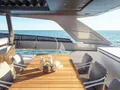 PIOLA Sanlorenzo SL102 Asymmetric - flybridge dining area PIOLA Sanlorenzo SL102 Asymmetric - flybridge dining area