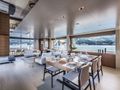 PLAN B Ferretti Custom Line Navetta 33 - main dining area PLAN B Ferretti Custom Line Navetta 33 - main dining area