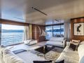 PLAN B Ferretti Custom Line Navetta 33 - main salon lounge and balcony PLAN B Ferretti Custom Line Navetta 33 - main salon lounge and balcony