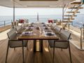 PLAN B Ferretti Custom Line Navetta 33 - sky deck aft alfresco dining area PLAN B Ferretti Custom Line Navetta 33 - sky deck aft alfresco dining area