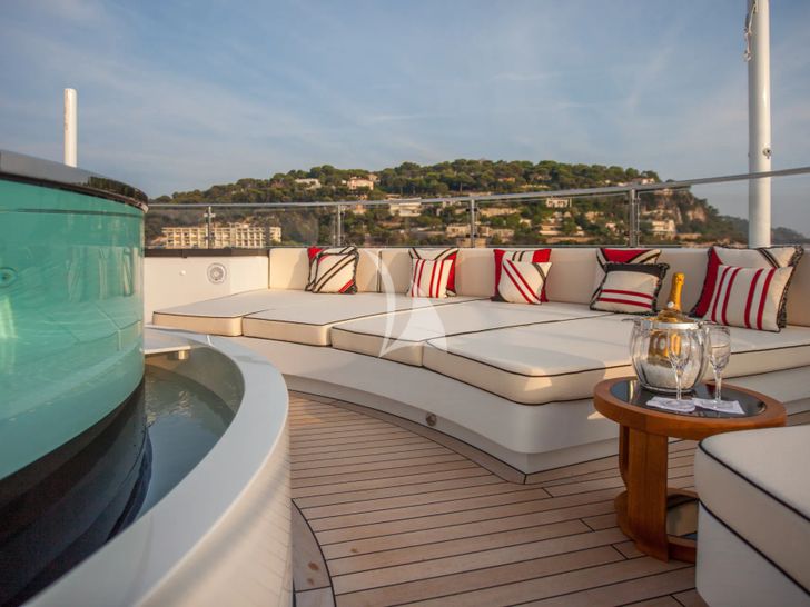 PLAN B ADM 73m - sun deck seating by the jacuzzi PLAN B ADM 73m - sun deck seating by the jacuzzi