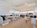 POPS Sunseeker 116 Sport flybridge seating and dining area