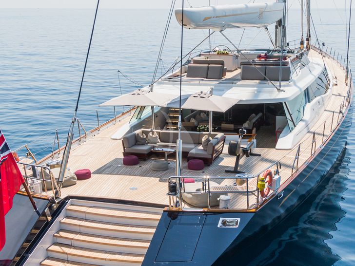 PRANA Sailing Yacht Aft PRANA Sailing Yacht Aft