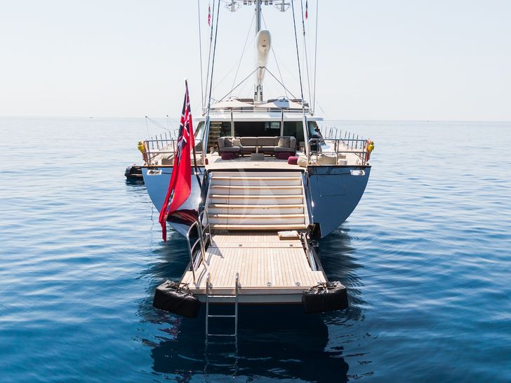 PRANA Sailing Yacht Stern PRANA Sailing Yacht Stern