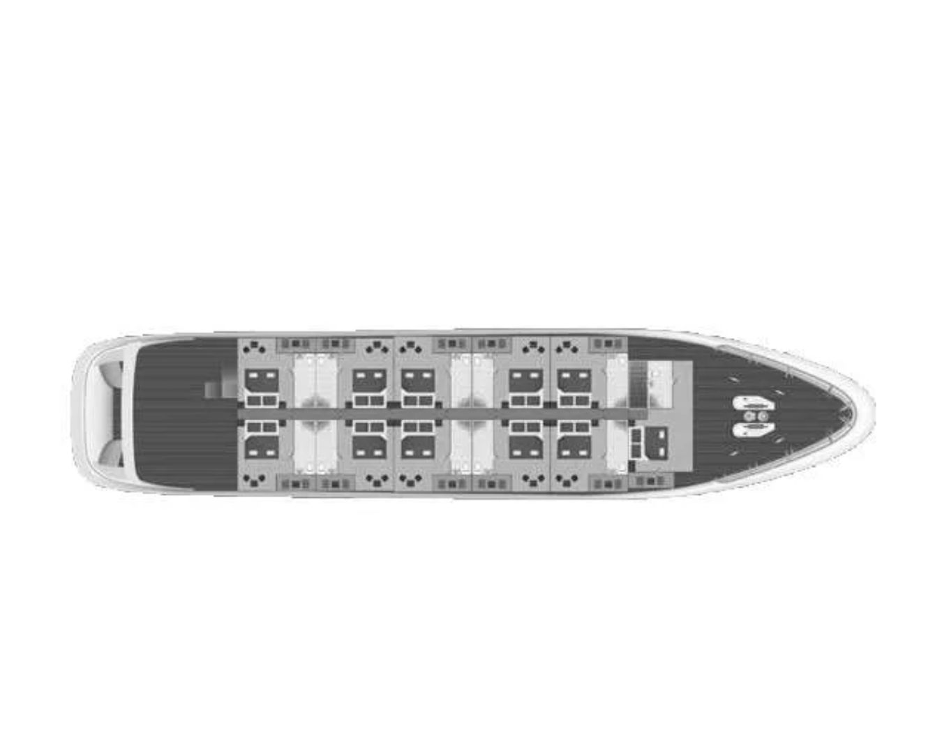 Layout for PREMIER Custom 55m Superyacht - cabin layout