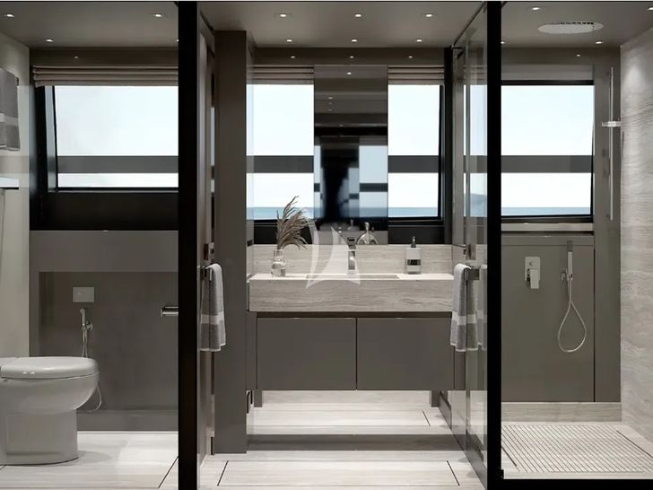 PRIMUS Sanlorenzo SL96A - master cabin bathroom PRIMUS Sanlorenzo SL96A - master cabin bathroom