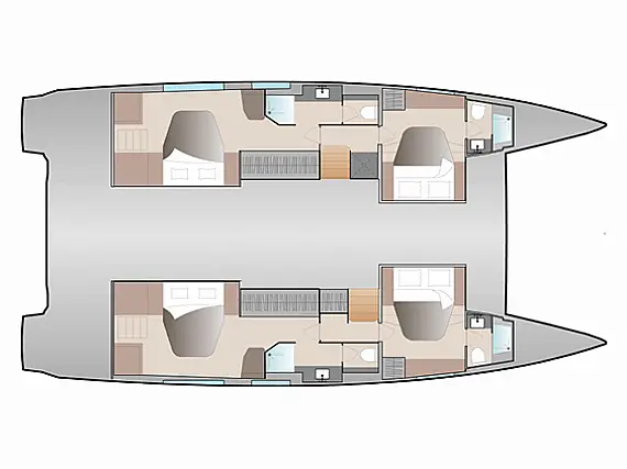 Layout for PRINCESS Fountaine Pajot Aura 51 - layout