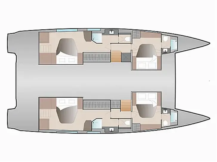 PRINCESS Fountaine Pajot Aura 51 - layout PRINCESS Fountaine Pajot Aura 51 - layout