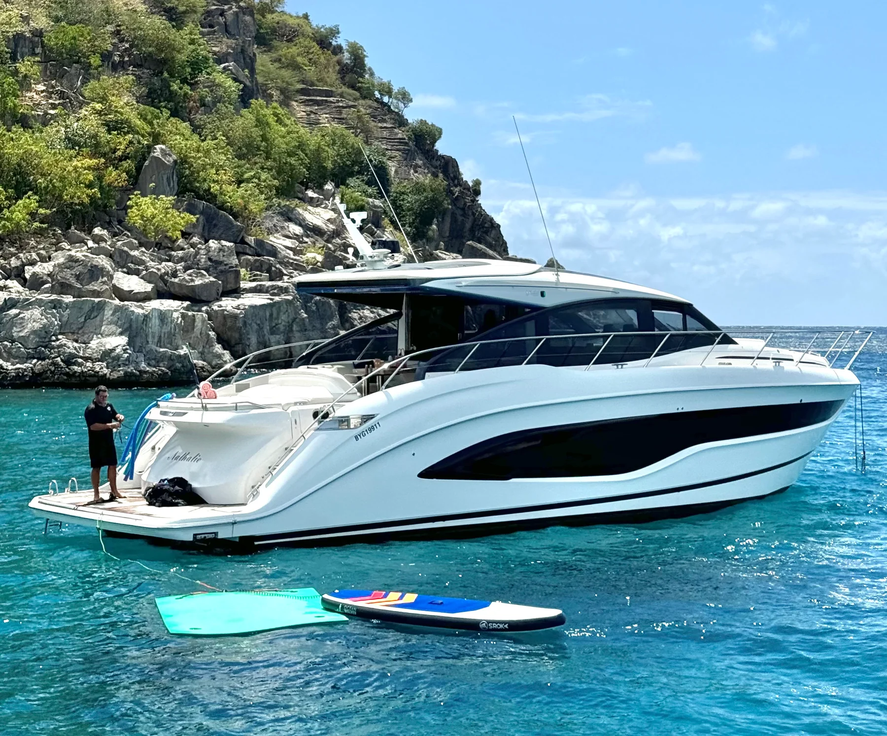 Charter Yacht PRINCESS V55 - St Barths Day Charter Yacht - Gustavia - Colombier Beach - Shell Beach