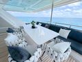 PRIVILEGE WHS Custom 34m - aft alfresco dining area PRIVILEGE WHS Custom 34m - aft alfresco dining area