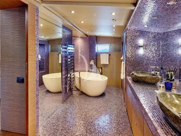 PROMETHEUS I Heesen 45m master cabin bathroom PROMETHEUS I Heesen 45m master cabin bathroom