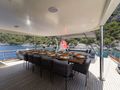 QUEEN OF MAKRI Custom Sailing Yacht 40m - alfresco dining set up QUEEN OF MAKRI Custom Sailing Yacht 40m - alfresco dining set up