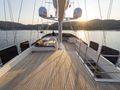 QUEEN OF MAKRI Custom Sailing Yacht 40m - sundeck wide shot QUEEN OF MAKRI Custom Sailing Yacht 40m - sundeck wide shot