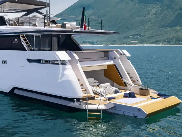 QUANT Ferretti Custom Line 106 - aft deck shot QUANT Ferretti Custom Line 106 - aft deck shot
