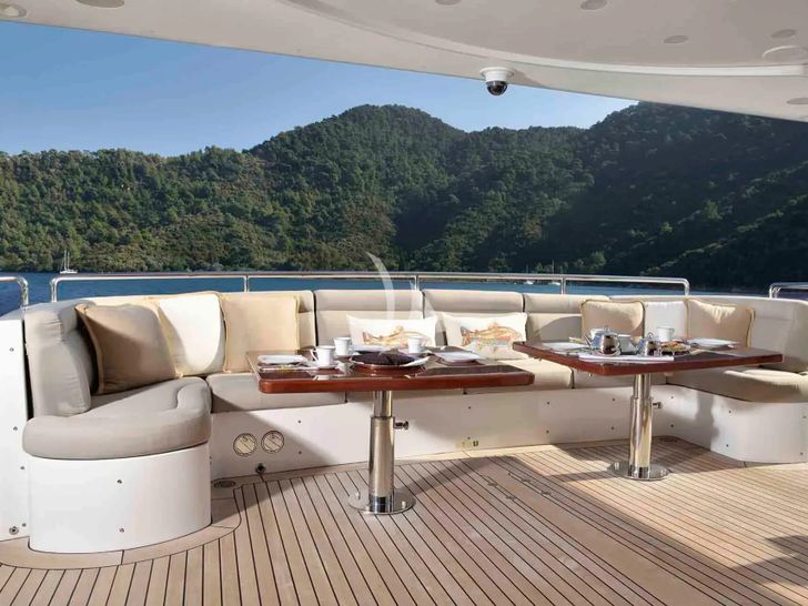 QUEST R Benetti Classic 120 - main aft deck seating QUEST R Benetti Classic 120 - main aft deck seating