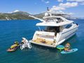 QUO VADIS I Ferretti 760 - anchored with the water toys QUO VADIS I Ferretti 760 - anchored with the water toys
