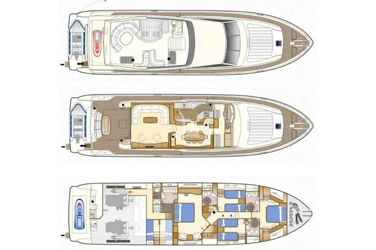 Layout for QUO VADIS I Ferretti 760 - layout