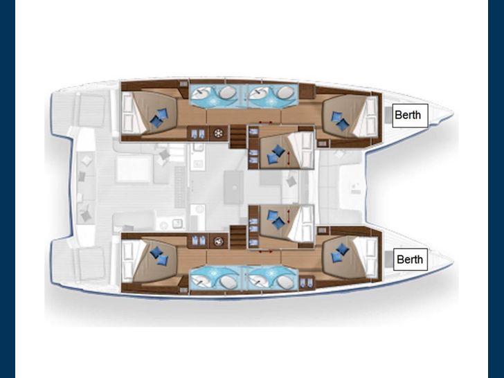 RAGNAROK Lagoon 50 catamaran yacht layout
