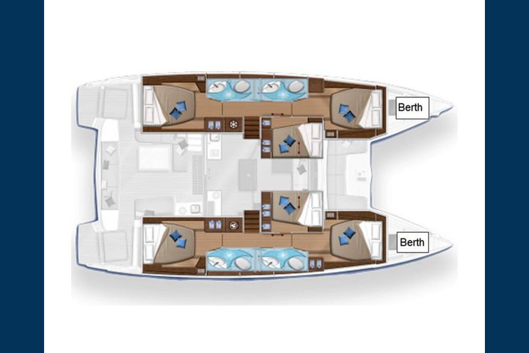 Layout for RAGNAROK Lagoon 50 catamaran yacht layout