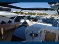 RAY 3 Sunseeker 28m flybridge bar and dining area