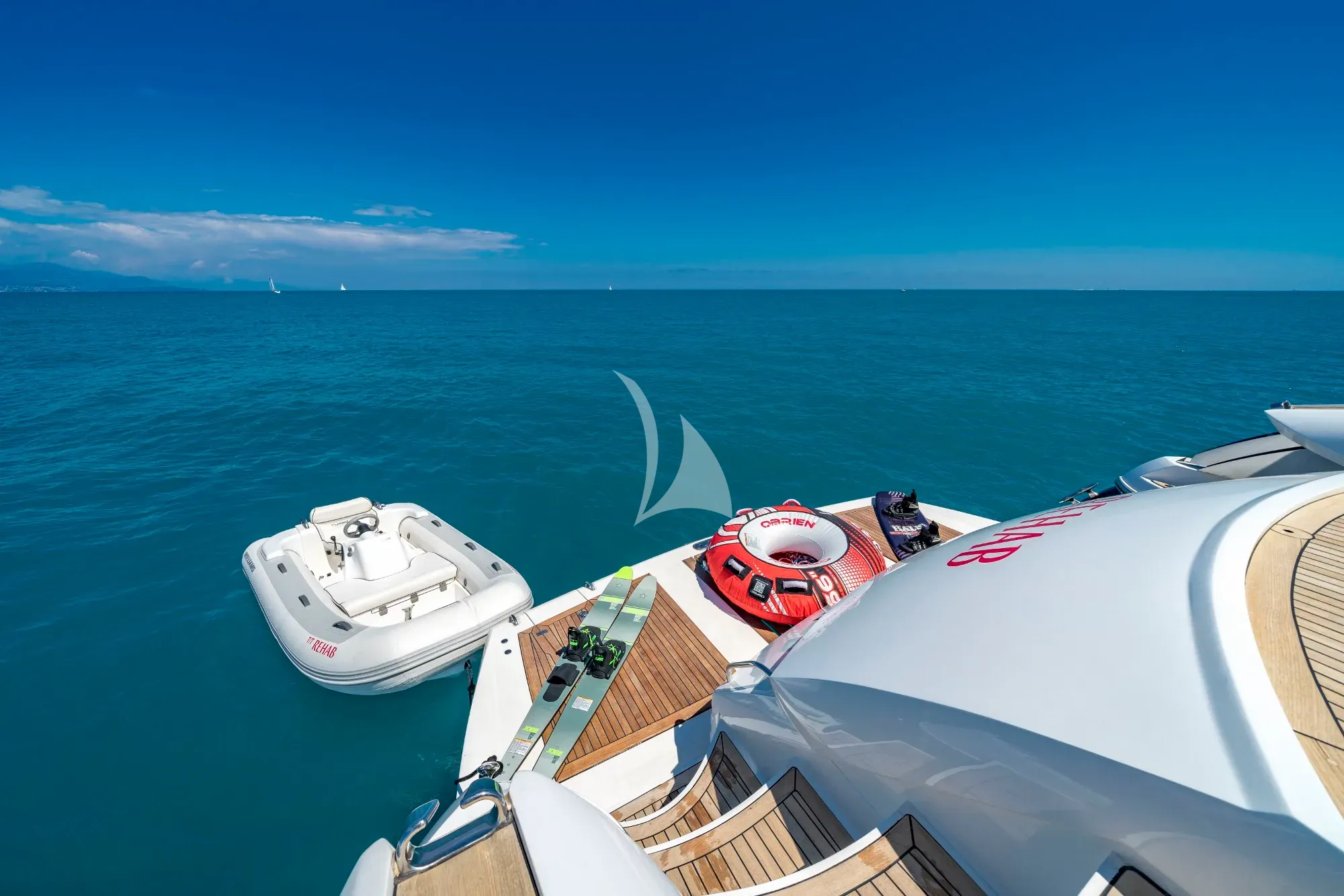 REHAB Sunseeker Predator 68 - swim platform with the water toys