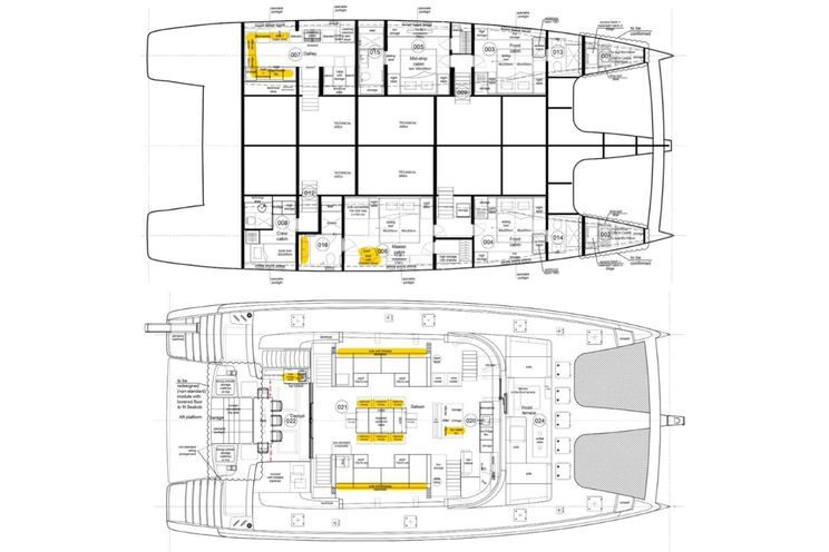 Layout for RELENTLESS II 80 Sunreef 80 - layout