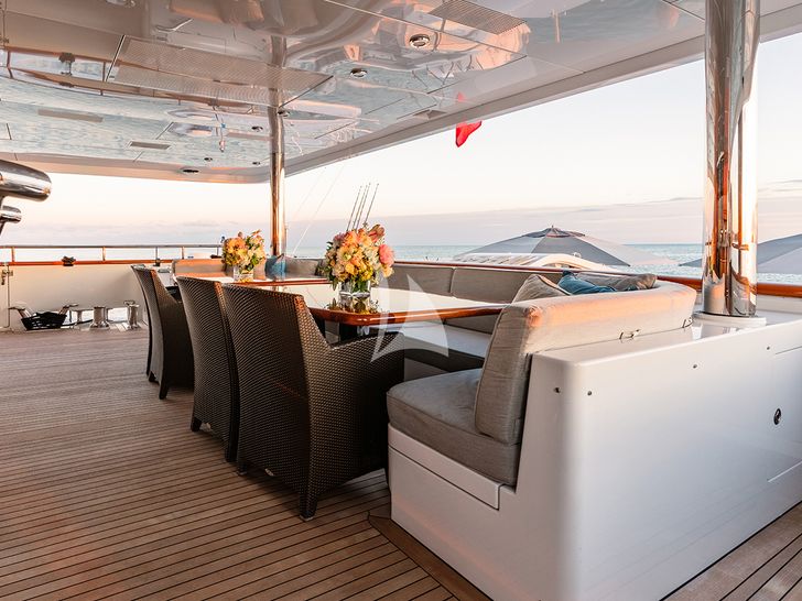 REMEMBER WHEN Christensen 162 aft deck dining area REMEMBER WHEN Christensen 162 aft deck dining area