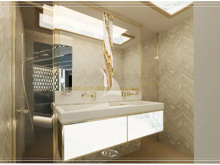 RENATA Cerri Cantieri Navali 40m - VIP cabin 1 bathroom vanity unit RENATA Cerri Cantieri Navali 40m - VIP cabin 1 bathroom vanity unit
