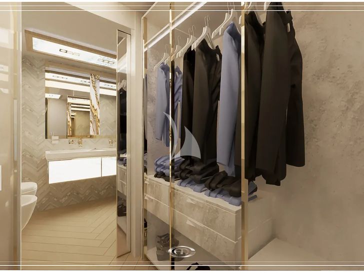 RENATA Cerri Cantieri Navali 40m - master cabin closet RENATA Cerri Cantieri Navali 40m - master cabin closet